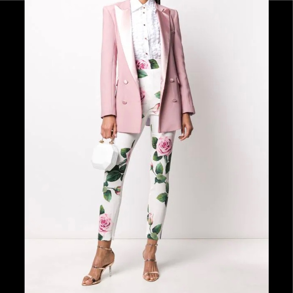 Dolce & Gabbana floral print caddy skinny pants